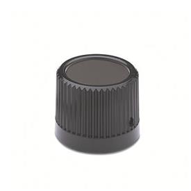 GN 526 Control Knobs, Plastic, Bushing Steel Color cover: DSW - Black, RAL 9005, matte finish