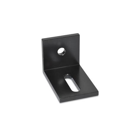 GN 970 Installation Brackets, Unequal Sides Material: STB - Structural steel
Type: C - With Bores and Slotted Holes