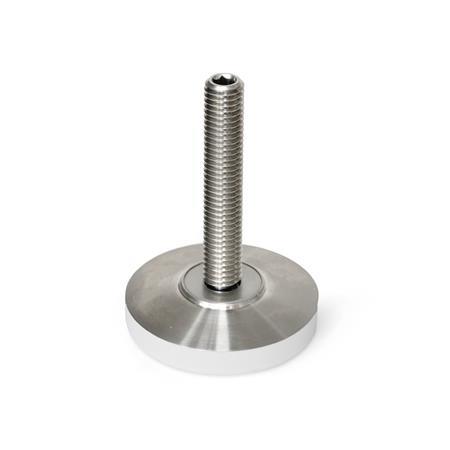 8 Piedi Di Livellamento In Acciaio Inox Con Base In Nylon – Filetto 3/8-16 X 3, Lakeside Industries