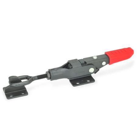 GN 853 Latch Type Toggle Clamps with Locking Mechanism Type: TG - With tie-rod, with catch, with oval head latch bolt