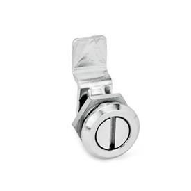 GN 115.1 Cierres, tipo pequeño, anillo de apoyo cromado, con y sin cerradura Material: ZD - Zamac<br />Tipo: SCH - Accionamiento con ranura