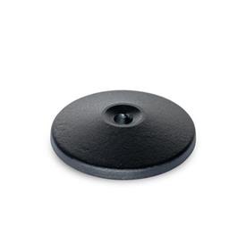 GN 37.1 Plaques d'assise avec trou de fixation central Type: A - sans tampon en caoutchouc