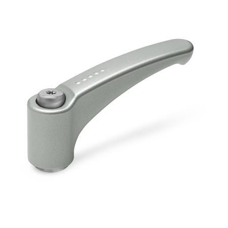 Verstellbare Klemmhebel  GN 602.1: Zink-Druckguss, Einsatz Edelstahl, mit Innengewinde / Passbohrung