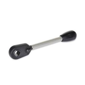 GN 316 Ratchet Spanners, Steel Form: SK - With hex