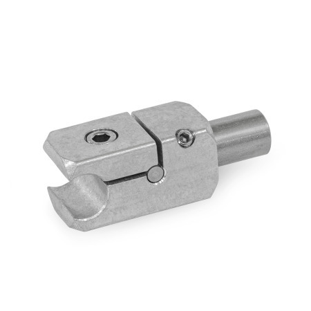 GN 476.2 Rail T-Mounting Clamps, Aluminum, Splittable Type: W - With stud
Finish: MT - Matte finish, tumbled