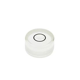 GN 2281 Niveles de ojo de buey, para instalación en placas y carcasas. Acabado / material: KT - Plástico, blanco<br />Relleno: K - incoloro, transparente<br />N.º de identificación: 1 - sin anillo de contraste