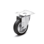 Medium Duty Casters, Wheel Tread Rubber, Wheel Core Steel Sheet Metal, Light Version