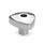 GN 5339.5 Boutons triangle, inox Type: D - avec alésage traversant fileté
Finition: PL - poli brillant