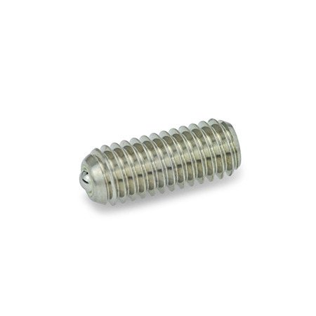 Poussoirs à ressort GN 615.9: Inox, bille avec roulement à friction, à 6 pans creux