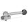 GN 918.6 Clamping Bolts, Stainless Steel, Upward Axial Clamping Type: GV - With ball lever, straight (serration)
Clamping direction: L - By anti-clockwise rotation