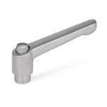 Adjustable Hand Levers, Stainless Steel, with Threaded Bushing, for Tube Clamp Connectors / Linear Actuator Connectors
