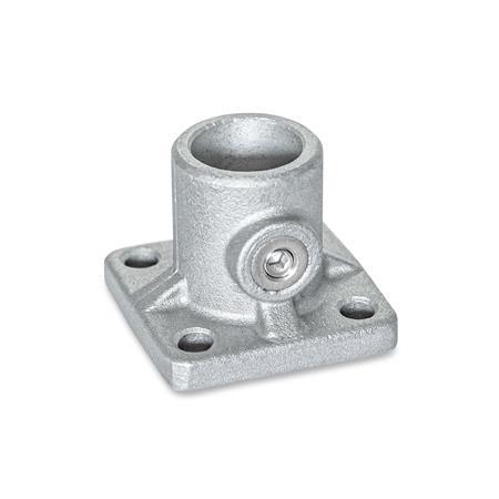 Base Plate Connector Clamps GN 162.8: Aluminum, with Grub Screw