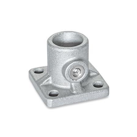 GN 162.8 Base Plate Connector Clamps, Aluminum, with Grub Screw Finish: BL - Plain finish, matte shot-plasted