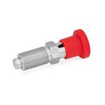 Stainless Steel Indexing Plungers with Red Knob