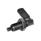 GN 721 Cam Action Indexing Plungers, Steel, without Locking Function, with 180° Limit Stop Type: RBK - Right-hand lock, with plastic cap, with lock nut