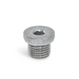 DIN 908 Tapones roscados, acero / acero inoxidable, con brida y hueco hexagonal interior Material: A4 - Acero inoxidable<br />Tipo: AA - con junta anular de aluminio