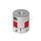 GN 2240 Acoplamientos de garra de elastómero con cubo de sujeción Código de orificio: K - con chavetero (desde d°°1°° = 30)
Dureza: RS - 98 Shore A, rojo