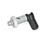 GN 712 Cam Action Indexing Plungers, Steel, Latch Plastic, Plunger Pin in Standard Position Protruded Type: AK - Without rest position, with lock nut