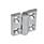 GN 237 Cerniere, lega di zinco pressofusa / alluminio Materiale: ZD - Lega di zinco pressofusa
Tipo: A - 2x2 fori alesati per viti a testa svasata
Finitura: CR - Cromato