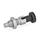 GN 717 Stainless Steel Indexing Plungers, with Knob, with and without Rest Position Type: CK - With rest position, with lock nut
Material: NI - Stainless steel
