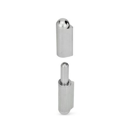 Hinges GN 128.2: Stainless Steel, Detachable, for Welding