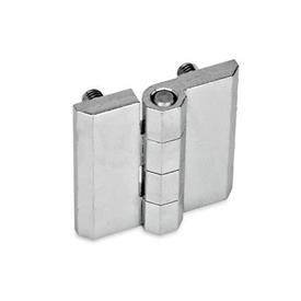 GN 237 Hinges, Zinc Die Casting / Aluminum Material: ZD - Zinc die casting<br />Type: C - 2x2 threaded studs<br />Finish: CR - Chrome plated