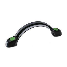 GN 365 Arch Handles, Plastic Color of the cover cap: DGN - Green, RAL 6017, matte finish