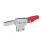 GN 820.4 Cepos de palanca, Acero, palanca de accionamiento horizontal, con mecanismo de bloqueo, con base de montaje vertical Tipo: NL - Brazo de sujeción en horquilla, con dos arandelas embridadas