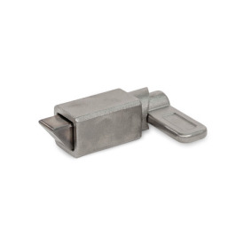 GN 724.1 Pistoncini di posizionamento a molla, Acciaio/acciaio INOX, con perno smussato, a saldare Materiale: NI - Fusione di precisione in acciaio INOX<br />Tipo: A2 - Smusso in basso