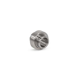 GN 753.2 Mounting Accessories, for Guide Rollers GN 753.1 / GN 753, Stainless Steel Type: AB - Bushing, two-sided centering
