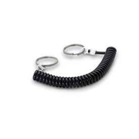 GN 111.4 Spiral Retaining Cables, Plastic, with Two Key Rings 
