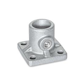 GN 162.8 Base Plate Connector Clamps, Aluminum, with Grub Screw Finish: BL - Blasted, matt