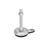 GN 33 Piedini di livellamento, acciaio INOX, con disco antiscivolo, con flangia di montaggio Form: B1 - Finitura matt da sabbiatura, fondo in gomma, colore nero
Versione (vite): SK - Con dado, esagono esterno in basso
