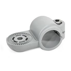 GN 278.9 Swivel Clamp Connectors, Plastic Type: IV - With internal serration<br />Color: GR - Gray, RAL 7040, matt finish