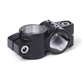 GN 132.1 Two-Way Linear Actuator Connectors, Aluminum d1: B - Bore<br />Finish: S - Black, RAL 9005, textured finish