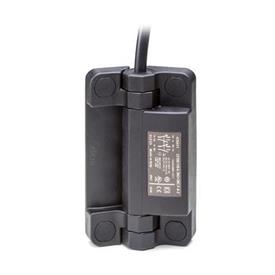 GN 239.6 Charnières avec contacteur de sécurité, plastique + câble Type: AK - Câble en haut