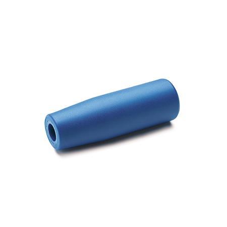GN 519.2 Pomos cilíndricos, detectables, plástico con homologación FDA Material / acabado: VDB - visualmente detectable, azul, RAL 5005, matte