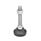 GN 343.8 Leveling Feet, Foot Plastic, Threaded Stud Stainless Steel Type: G - With rubber pad