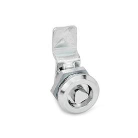 GN 115.1 Mini-Latches, Zinc Die Casting, Housing Collar Chrome Plated Material: ZD - Zinc die casting<br />Type: DK - Operation with triangular spindle (DK6.5)