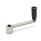 GN 269 Cranked Handles, Stainless Steel Bohrung: V - With square DIN 79