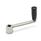 GN 269 Cranked Handles, Stainless Steel Bohrung: V - With square