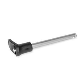 GN 113.12 Ball Lock Pins, Pin Stainless Steel AISI 630, with L-Handle 