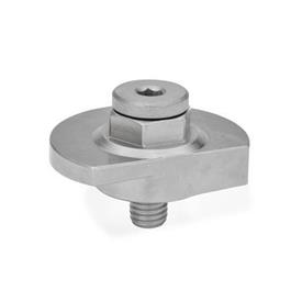 GN 918.7 Clamping Bolts, Stainless Steel, Downward Clamping, with Threaded Bolt Type: SK - With hex<br />Clamping direction: L - By anti-clockwise rotation