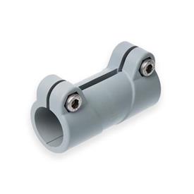 GN 242.9 Raccords de tube, plastique Couleur: GR - Gris, RAL 7040, finition mat