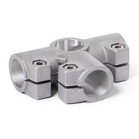 GN 198 Angle Connector Clamps, Aluminum Finish: BL - Blasted, matt
