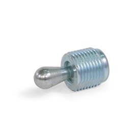 GN 713 Side Thrust Pins, Steel, with Thread Type: SA - Thrust pin steel, without seal