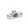 GN 614.1 Support, pour poussoirs à ressort GN 614, zinc moulé sous pression Type: B - Fixation des deux côtés, sans poussoir à ressort