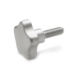 GN 5334 Star Knobs with Threaded Stud, Stainless Steel AISI 304 