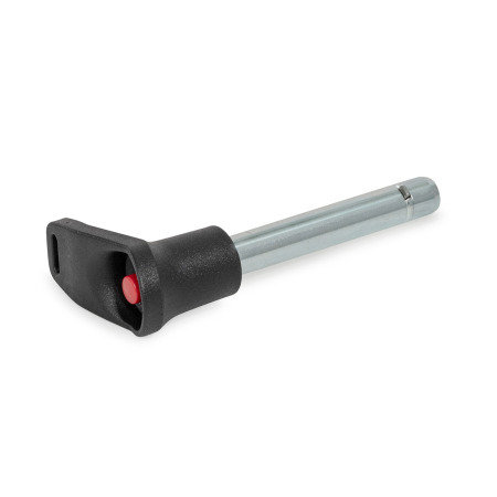 GN 114.11 Locking Pin, Pin Steel, L-Handle Plastic, with Axial Lock (Pawl) 