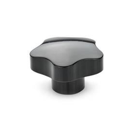 GN 5337.5 Star Knobs, with Bushing Stainless Steel, Duroplast 